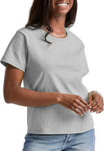 Loose Solid Color Short Sleeve Women's Summer Casual Crew Neck Top