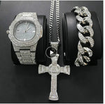 Mens Watches Luxury Brand Fashion Diamond Date Quartz Watch