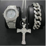 Mens Watches Luxury Brand Fashion Diamond Date Quartz Watch