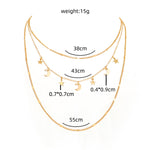Personality, stars, Moon, multiple necklaces