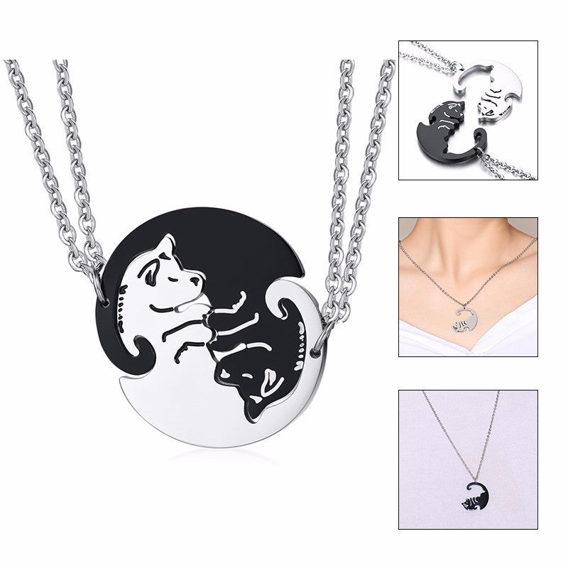 Titanium Steel Necklaces For Lovers