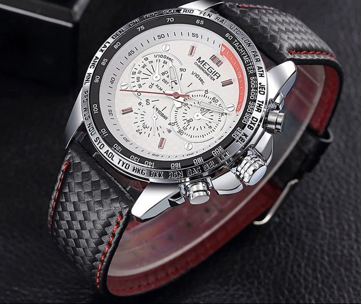 Wholesale Original   1010 Leather Strap 3ATM Waterproof Quartz Luxury Business Mens Watches