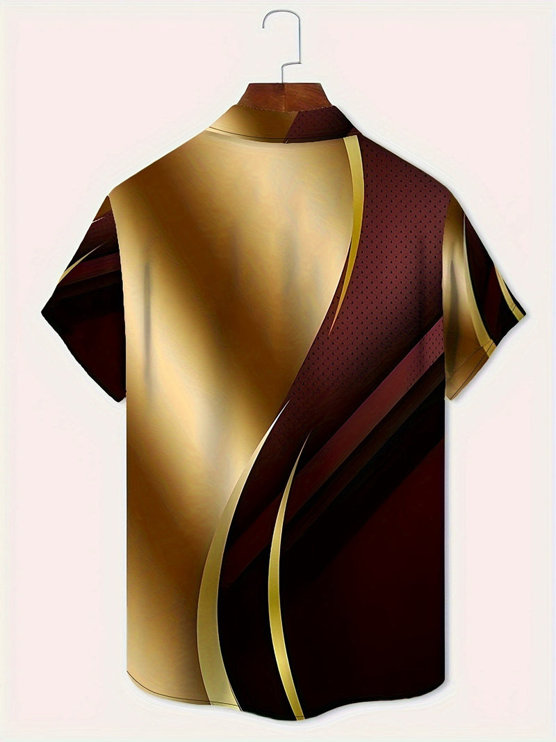 Men's T-shirt Color Series 3D Printed Short Sleeve