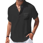 Cotton Linen Linen Men's Short-sleeved T-shirt