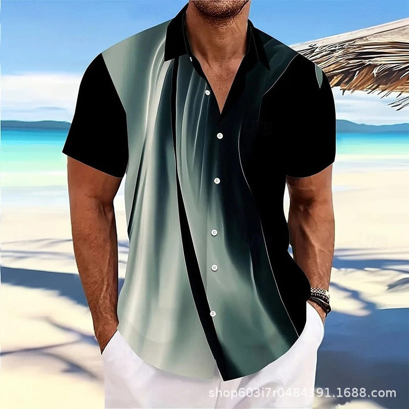 Men's T-shirt Color Series 3D Printed Short Sleeve