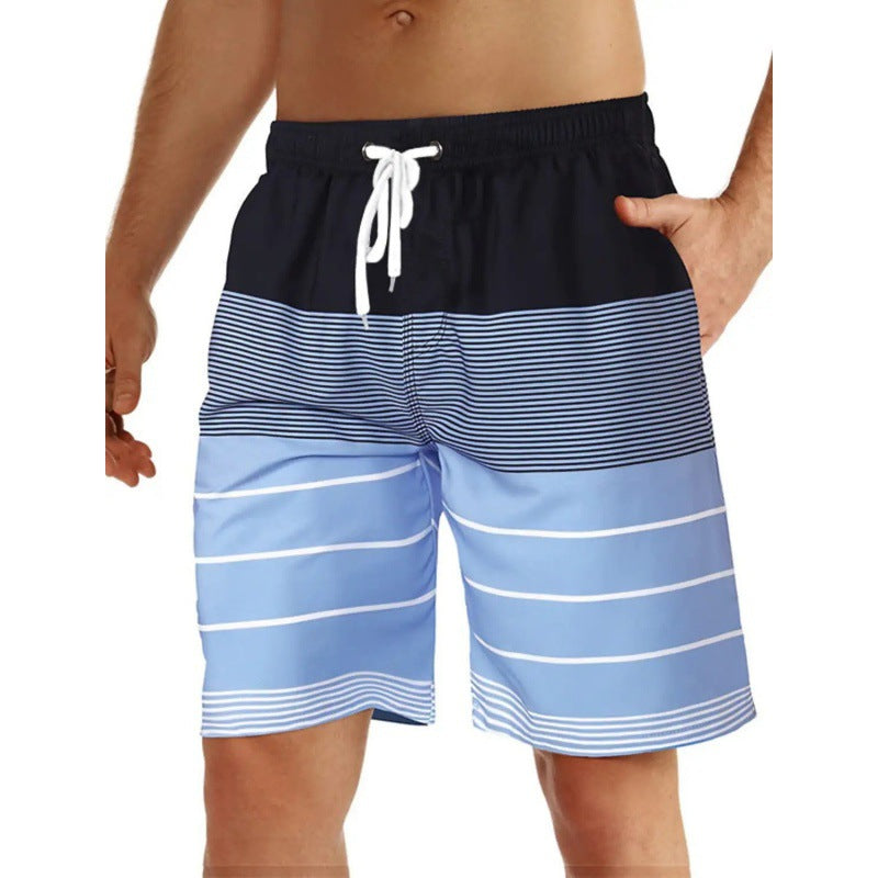 Men's 3D Printing Smoke Pattern Loose Beach Pants