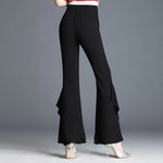 Spring And Summer New High Waist Black Bell-bottoms