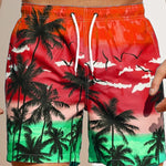 Men's 3D Printing Smoke Pattern Loose Beach Pants